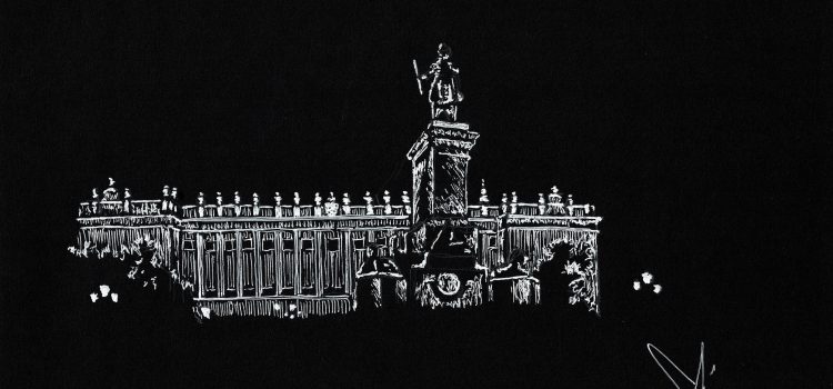 Fondo negro: Palacio Real.