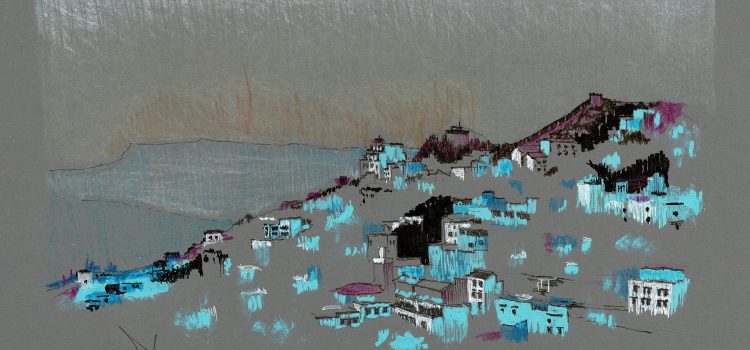 Fondo gris: Chefchaouen.